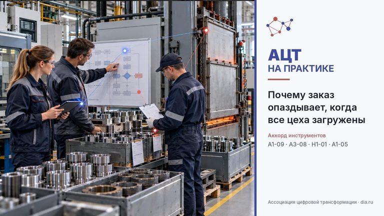 Почему заказ опаздывает, когда все цеха загружены: аккорд АЦТ для межцехового потока